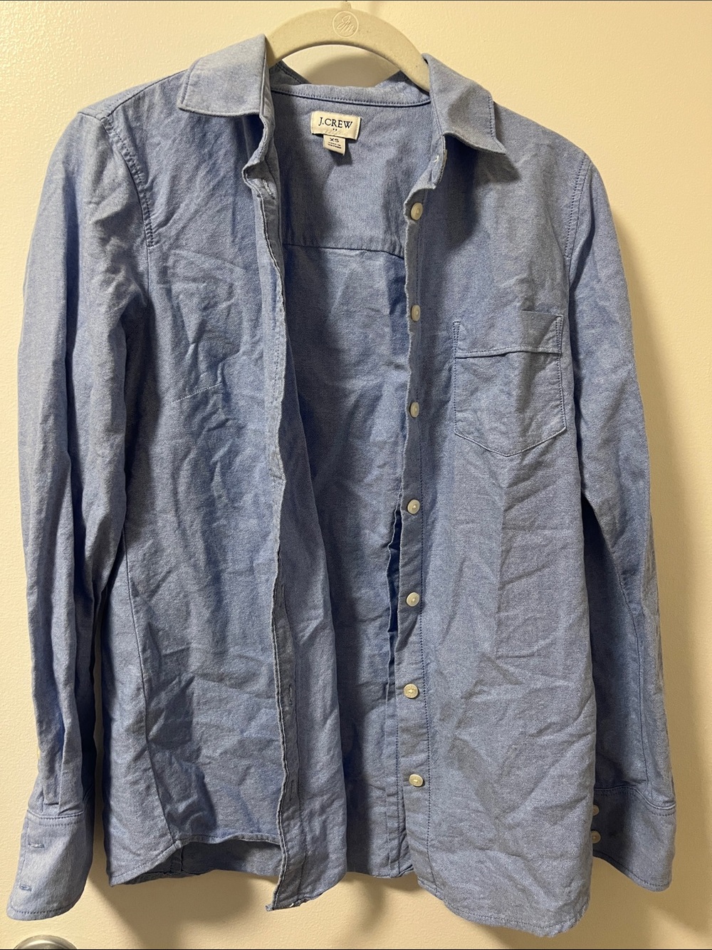J. Crew Chambray Button-Down Shirt in Light Blue